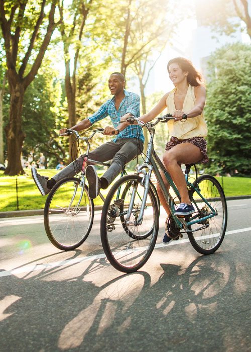 purely inspired features couple biking